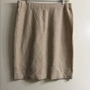 St. John Gold and IvoryTextured Skirt, sparkle